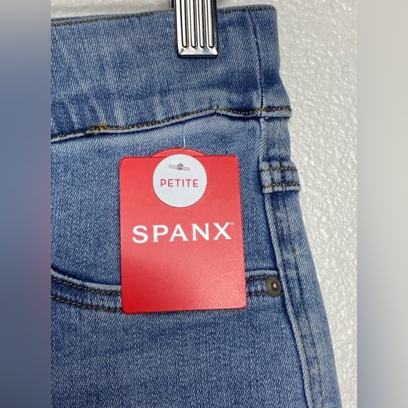 Spanx Ankle Skinny Pull On Jeans In Light Vintage Wash - Size Small Petite - New - Picture 5 of 12